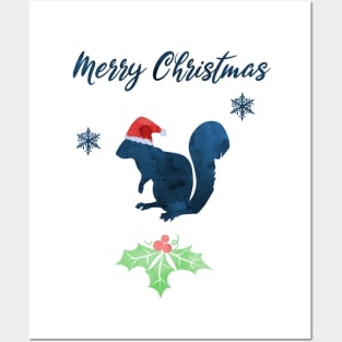 Merry Christmas - Squirrel Posters and Art